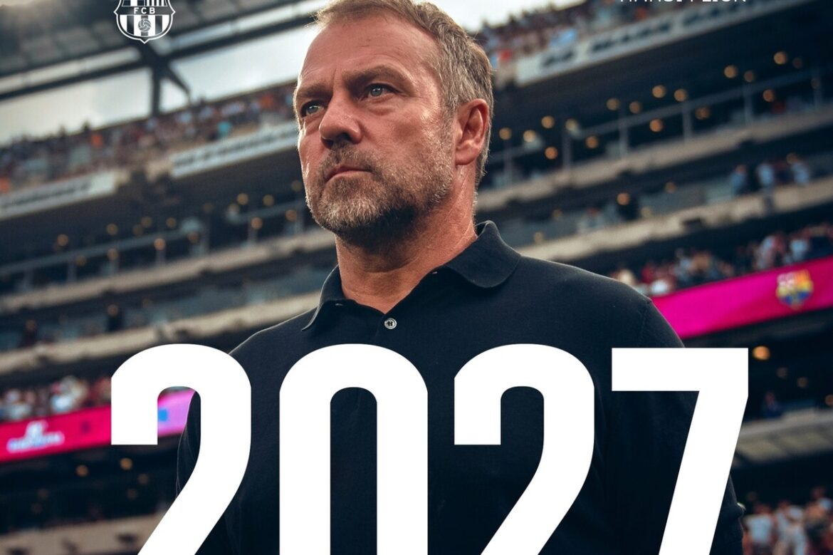 Barcelona anuncia renovação com Hansi Flick até 2027 — Barcelona renova contrato com Hansi Flick até 2027 após temporada vitoriosa. Técnico conquistou três títulos importantes.