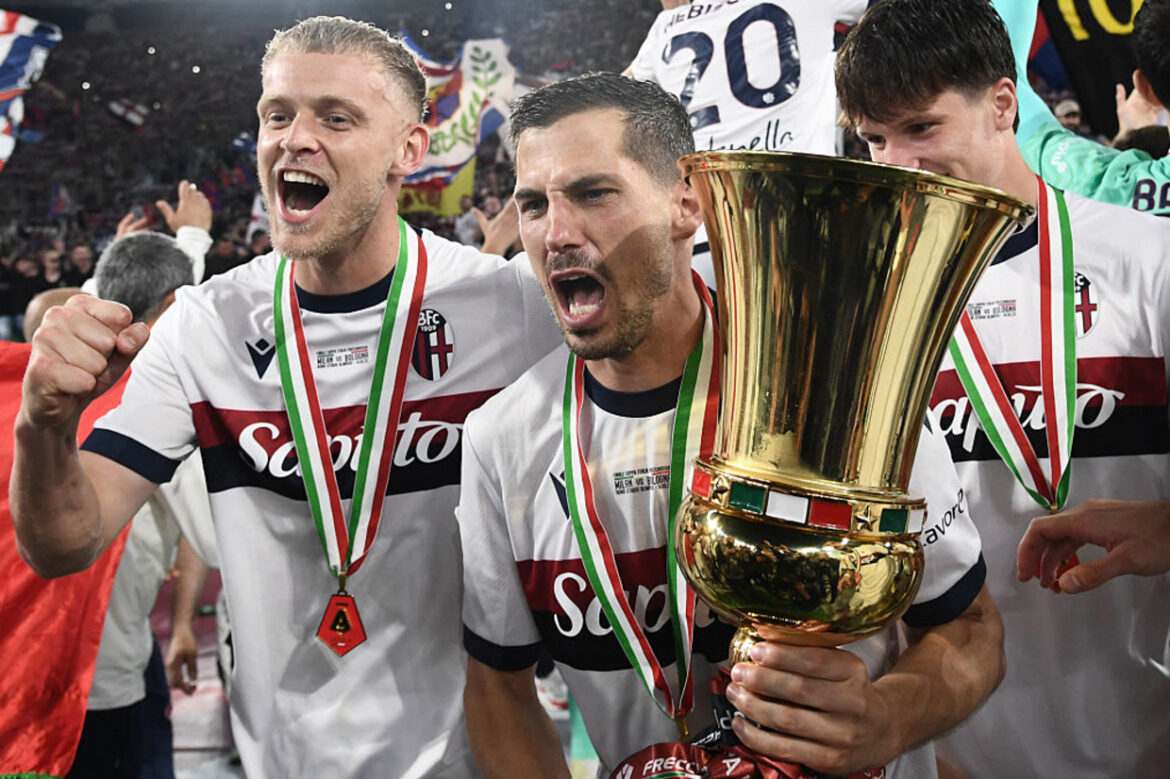 Bologna supera adversidades e conquista a Coppa Italia — Bologna vence o Milan e conquista a Coppa Italia após 51 anos. Clube supera desafios e brilha no futebol italiano.