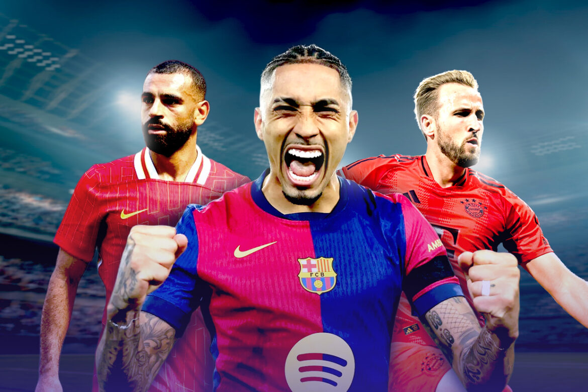 Raphinha lidera participações em gols na Europa em 2024 — Raphinha lidera com 57 participações em gols na temporada. Ele brilha no Barcelona e supera Salah em estatísticas.